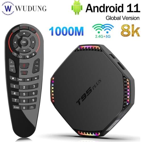 WUDUNG T95 Plus Amlogic RK3566 Quad Core Android 11.0 Smart 1000M LAN 3D TV Box HD 8K DDR3 4G 64G Smart TV Box PK X96 MAX PLUS