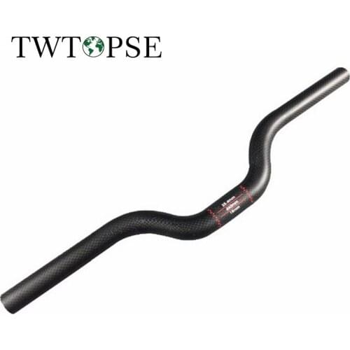 TWTOPSE T800 Carbon Fiber Bicycle Bike Handlebar For Brompton Cycling 25.4mm Lightweight M Bike Bar For Bridy Parts Accessories