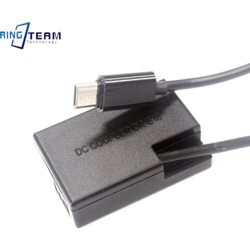 Type C to LP-E17 Dummy Battery DR-E18 DC Coupler ACK-E18 for Camera 77D 200D 750D T6i 760D T6s 800D 8000D