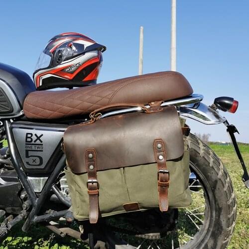 Vintage Messenger Bag Men Canvas Leather Shoulder Bag Crossbody Bag Casual Bag Motorbike Bags Universal