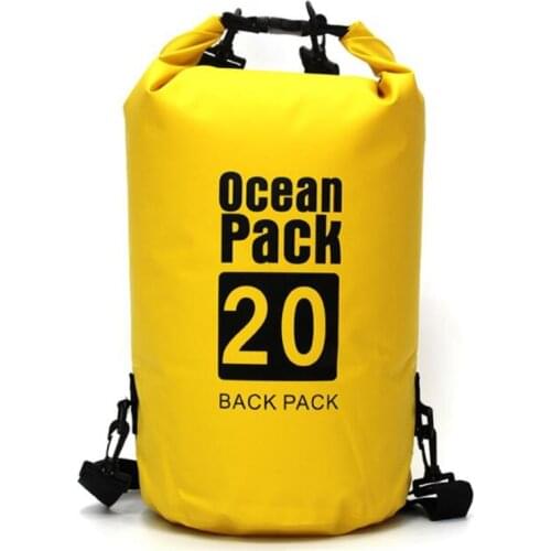 New Waterproof Swimming Bag Storage Dry Sack Bag For Canoe Kayak Rafting Outdoor Sport Travel Kit Backpack 10L 20L 30L