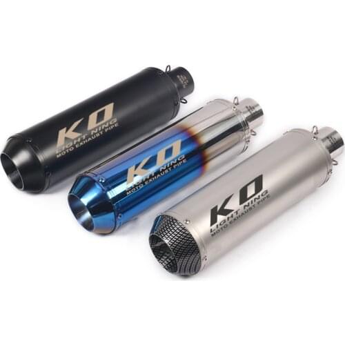 51mm Universal Motorcycle Exhaust Muffler Without Silencer 300mm Stainless Steel Exhaust System For ATV Street Bike