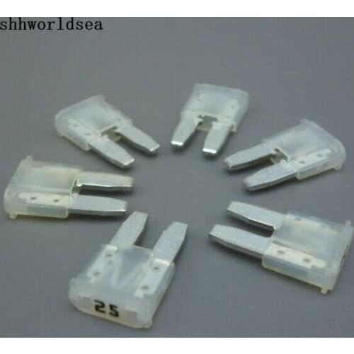 Worldgolden 100pcs 8mm 25A auto mocro2 Mini Blade Fuse Car fuse