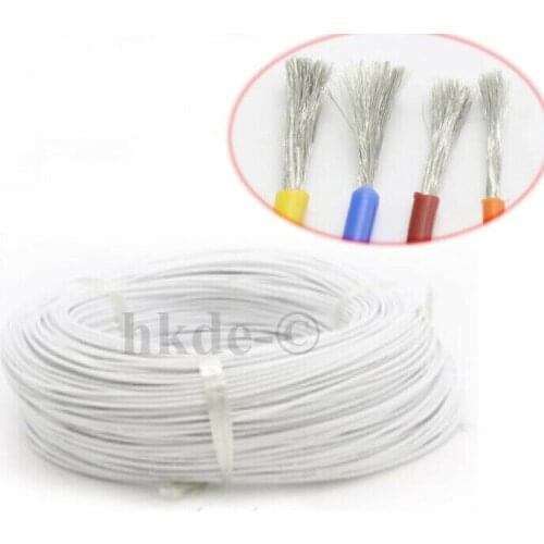 1-20Meters White 8-30AWG UL American Standard Flexible Silicone Wire Cable Heatproof Soft Silicone Gel Wire Cable