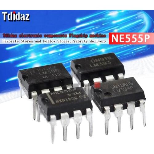 10PCS NE555P LM393P UA741CN NE5534P NE5532P TL072CP LM358P NEW ic DIP8