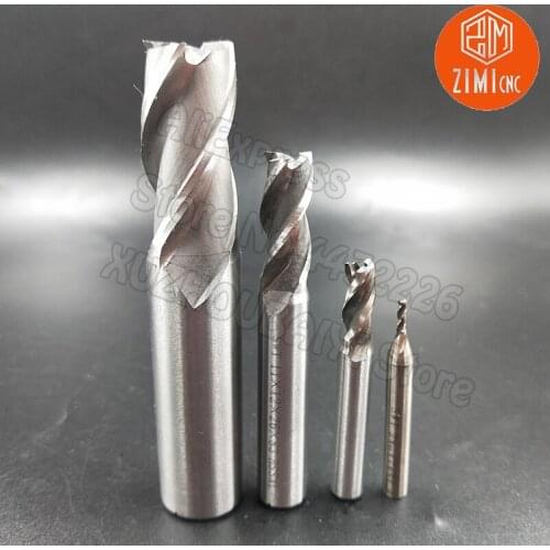 11mm 12mm 13mm 14mm 15mm High Speed Steel Carbide Milling Cutter White Steel End Mill 3F SWT CNC Milling Tool Cutter Milling Set