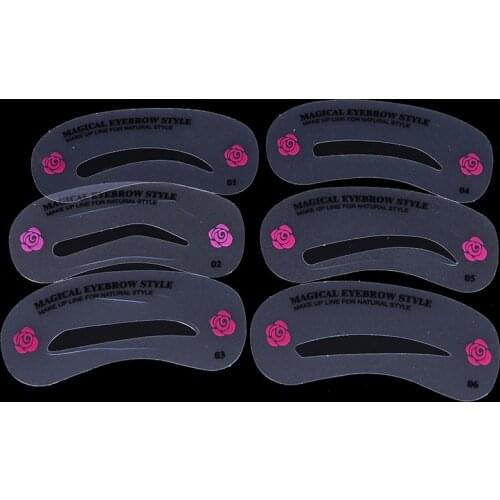24 Pcs 24 Styles Reusable Eyebrow Drawing Guide Card Brow Grooming Template DIY Make Up Tools Wholesales