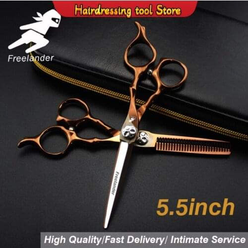 "5.5sale Silver Japanese Hair Scissors Cheap Hairdressing Scissors Shears Hairdresser Shaver Haircut Scissors Model Number Teeth