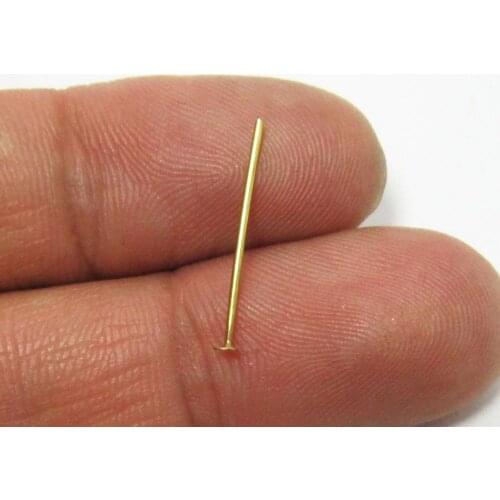 Brass head pin 18x0.7mm Raw brass beading pins R676
