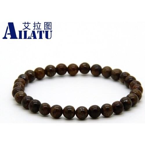Ailatu Wholesale 10pcs/lot Mix colors 6mm Natural Tiger Eye, Bronzite, Amazon Stone Pure Beaded Girls Bracelet