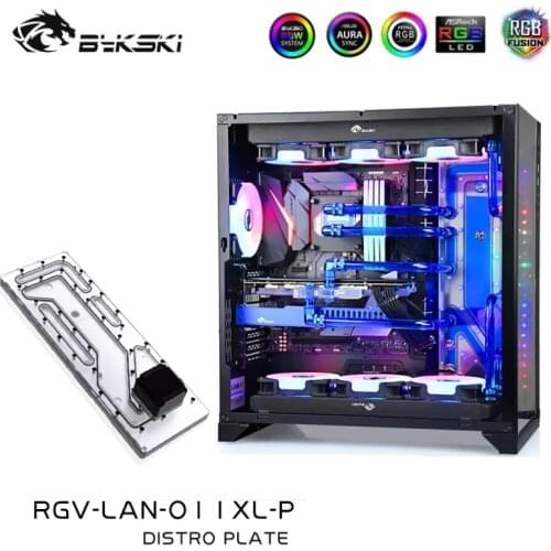 BYKSKI Acrylic Tank use for LIANLI O11 Dynamic XL Computer Case / 3PIN 5V D-RGB / Combo DDC Pump Cool Water Channel Solution
