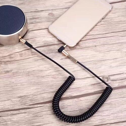 Audio Cable 3.5mm Jack To 3.5mm Jack AUX Cable Flexible retractable audio Extension cord Male to Male AUX Cord Spring Cable 2m