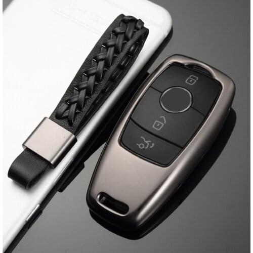 Car Aluminium Alloy Key Cover Bag Key Case For Mercedes Benz E Class W213 W205 E200 E260 E300 E320 AMG CLA 2018 2019 2020