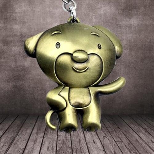 12 Zodiac Rat Cattle Tiger Keychain Vintage Rabbit Dragon Snake Pendant Keyring Cute Animal Horse Monkey Chicken Dog Pig Key Cha