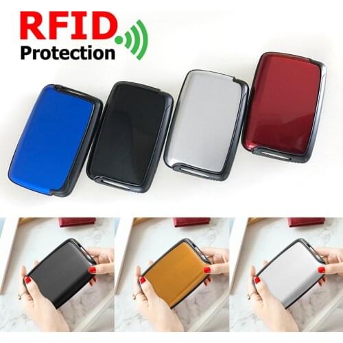 2020 RFID Anti-theft Credit Card Holder Portable Mini Wallet Purse Women Men Business Travel Bank Card Safety Protection Case
