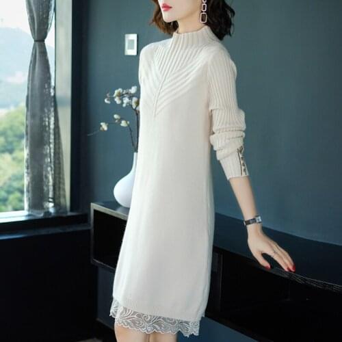 In the long section of the sweater, the top of the shirt, autumn and winter, 2019, the new womens long section