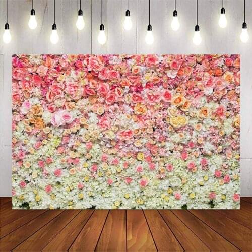 Photography backdrop flowers portrait photo shoot wedding bridal shower background for photo booth studio rose floral backdrops