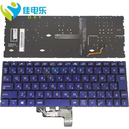 Japan Replacement keyboards for ASUS zenbook 13 UX334 FL UX334FA JP Japanese Navy blue backlit keyboard laptops 0KNB0-162EJP00