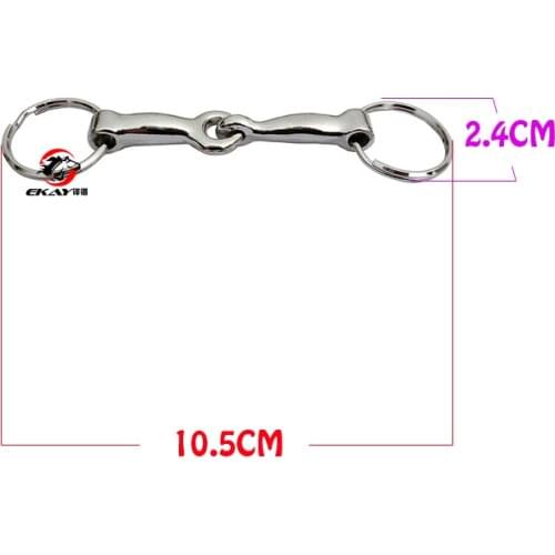 Free shipping zinc diecasting horse ring snaffle bit key ring,with O ring.Silver color(SK008)