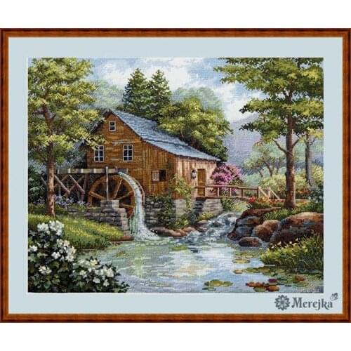 Embroidery Summer Mill Funny Kitchen Cross Stitch with 100% Cotton Flosses & Free Shipping house