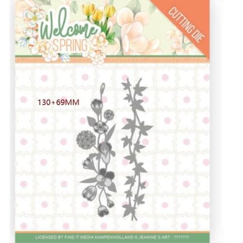 Long flowers and leaves Metal cutting dies for DIY scrapbooking photo album Decorative