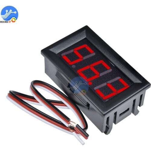 NEW High quality Red LED Panel Meter Mini Digital Voltmeter DC 0V To 99.9V Three-wire