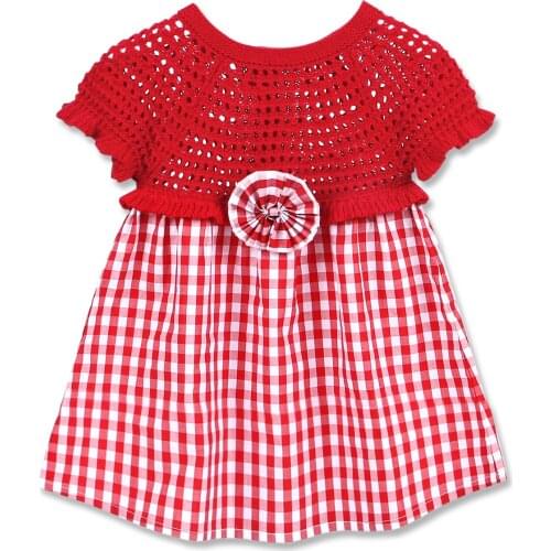 Princess Dress Baby Short Sleeve Hollow Girl Dresses Newborn Infant Kids Clothing 0-3T