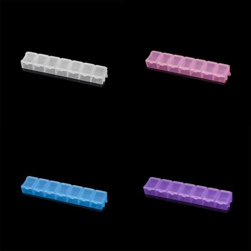 7 Grids 13.2 cm Rectangle Transparent Holder Case Craft Plastic Jewelry Box Organizer Storage Case For Beads Case Container