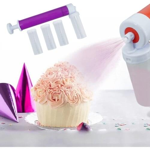 Cake Manual Airbrush Spray Gun Decorating Spraying Coloring Baking Decoration Cupcakes Desserts Kitchen Pastry Tool Accessories