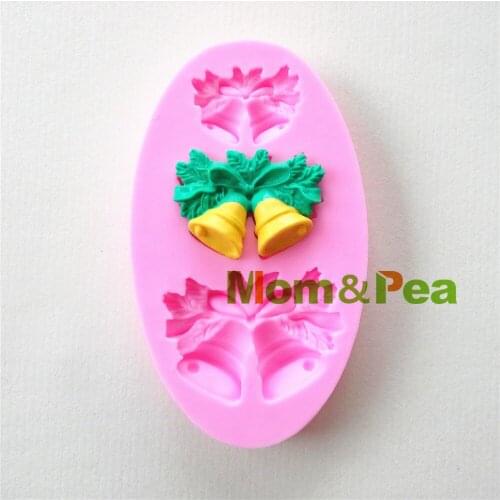 Mom&Pea 0923 Free Shipping Jingle Bell Shaped Silicone Mold Cake Decoration Fondant Cake 3D Mold Food Grade