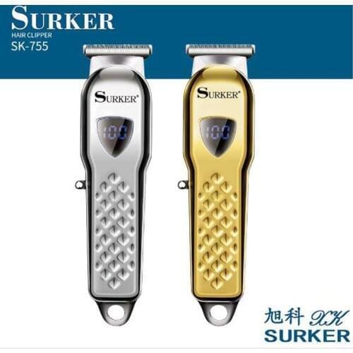 Surker hair trimmer SK-755 usb rechargeable hair clipper oil head clipper beard trimmer haircut machine hair cutter metal LCD