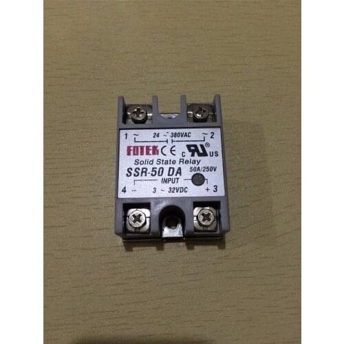 10pcs Solid State Relay SSR-50DA SSR-60DA SSR-80DA SSR-100DA Input 3-32VDC Output 24-380VAC
