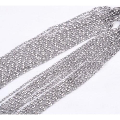 2.4mm 316L stainless steel chain necklace, stainless steel necklace chain for men and women wholesale