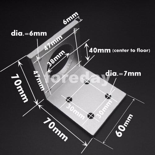 50PCS OF 57 57mm Aluminum Mounting Bracket For NEMA23 Stepper Motor 57 MM Professional WHITE !! NEW *FD259X50