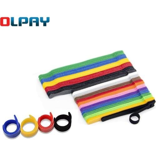 50pcs/set Adhesive Loop Hook Nylon Hook and Loop Strap Cable Ties Reusable Wire Organizer Self Adhesive Clip Holder Ties Strap