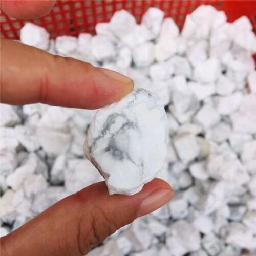White Crystal Raw Crystals Healing Stones Bulk Howlite Rough For Home Decoration