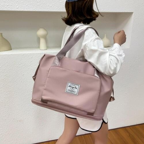 Foldable Large Travel Capacity Travel Duffel Bag Polyester Scratch-proof Tote Space Saving Gym Bag for Daily Life