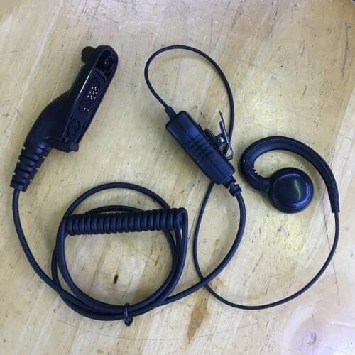 C shape earhook telescope fashion headphone for motorola XIR P8200 P8660 P8668 XPR6550 APX2000 DP4400 DGP6150 etc walkie talkie
