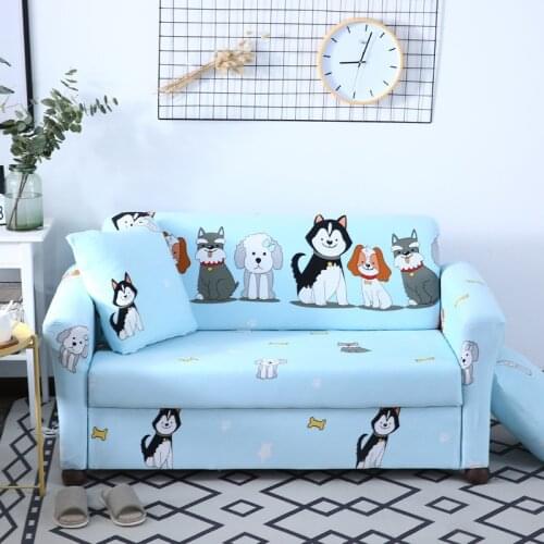 Slipcover Stretch Cute Animal Printed Sofa Covers Furniture Protector Polyester Loveseat Couch Cover Sofa Towel 1/2/3/4-seater