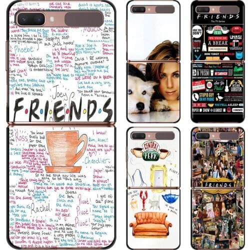 Smartphone Case For Samsung Galaxy Z Flip 3 5G Cover PC Shell Black Caso Hard Capa FRIENDS TV SHOW