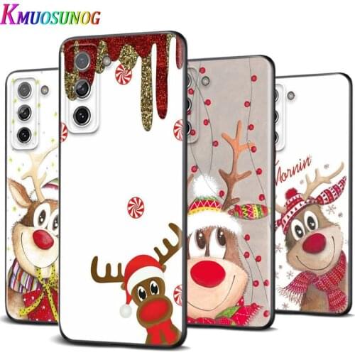 Christmas Cartoon Moose for Samsung S20 FE Ultra Plus A91 A81 A71 A51 A41 A31 A21S A11 A72 A52 A42 A32 A12 A02S Phone Case