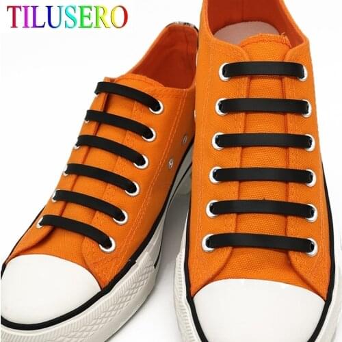 12pcs Lazy Elastic Silicone Shoelaces No Tie Running Sneakers Strings Shoe Laces Easy Shoes Accessories for man women unisex