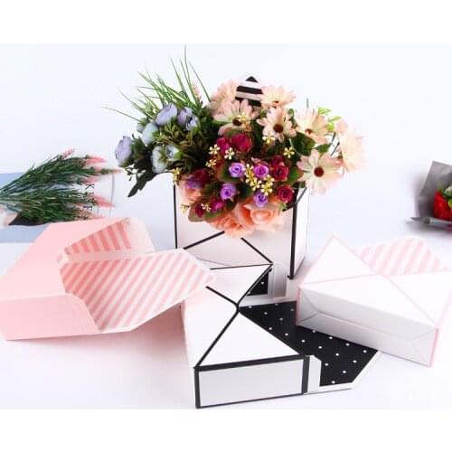 8pcs/lot Paperboard Envelope Fold Flower Box Flowers Wrapping Gift Box Flower Packaging Home Decoration