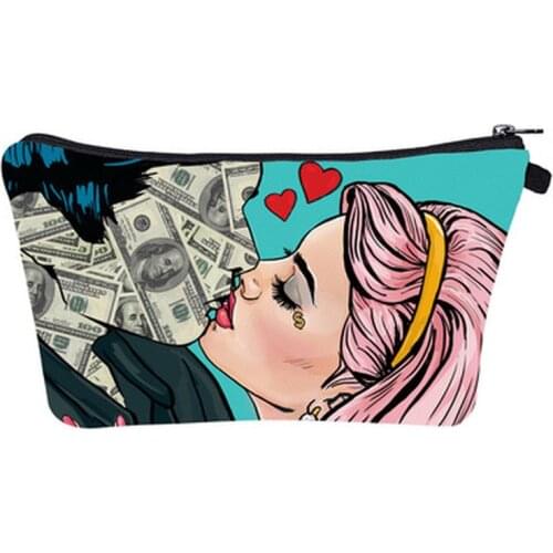 Cosmetic Bag Printing Lovers Personalised Makeup Bags Organizer Bag Women Beauty Bag