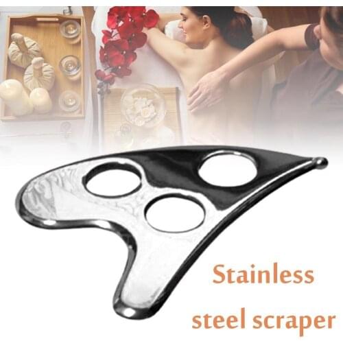 Stainless Steel GuaSha Board Massager Scraper Physical Therapy Loose Muscle Meridian Massage SPA Body Health