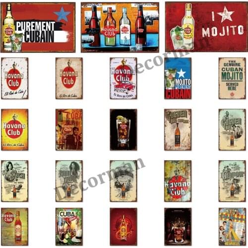 [ Mike86 ] Havana Club MOJITO CUBA Metal Sign Vintage Wall Posters Beer iron Painting Gift art decor for Bar LTA-1738 20*30 CM
