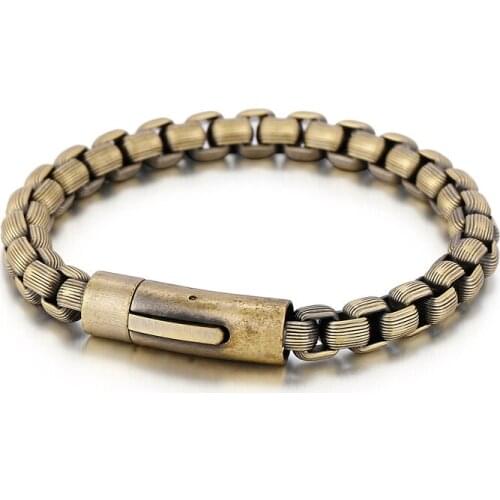 Fashion Punk Stainless Steel Link Chain Bracelets For Men And Woman 22.5cm Biker Hand Chain Wrist Bilezik Jewelry 2021