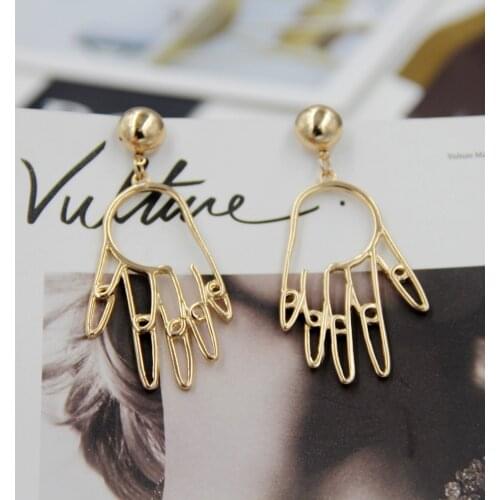 Fashion Womans Earring Palm Hand Dangle Earrings Jewelry Gift for Women Girl Festival