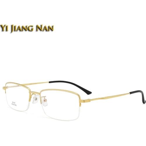 Men Prescription Eyeglasses Optical Eyewear Light Weight Glasses Frame Trend Semi Rimmed Spectacle Frames Women Oculos de Grau