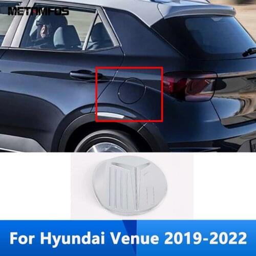 For Hyundai Venue 2019 2020 Chrome Oil Gas Fuel Tank Filler Cap Cover Trim Decoration Sticker Exterior Accessories Car Styling